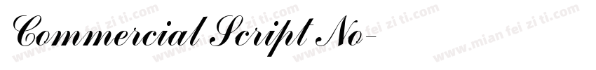 Commercial Script No字体转换